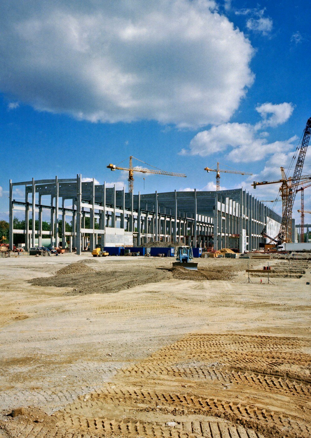Large construction project site